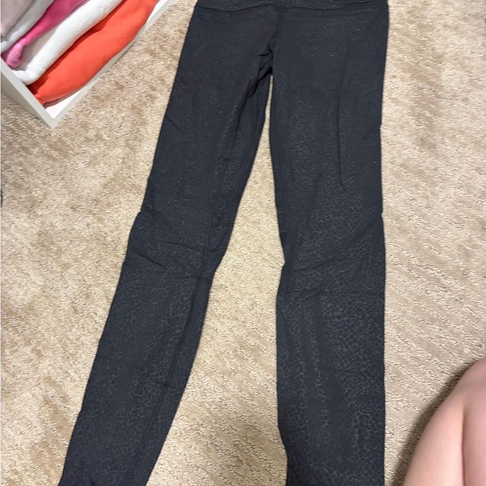lululemon athletica Black Subtle Leopard Print Leggings